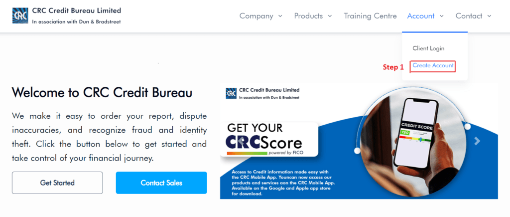 CRC welcome page
