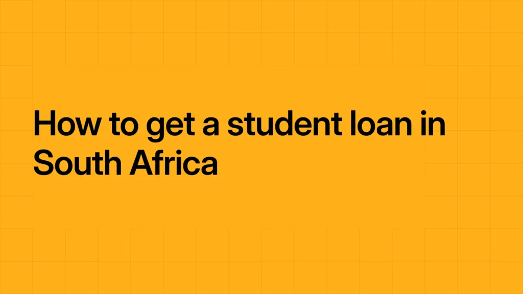 How to get a student loan in South Africa