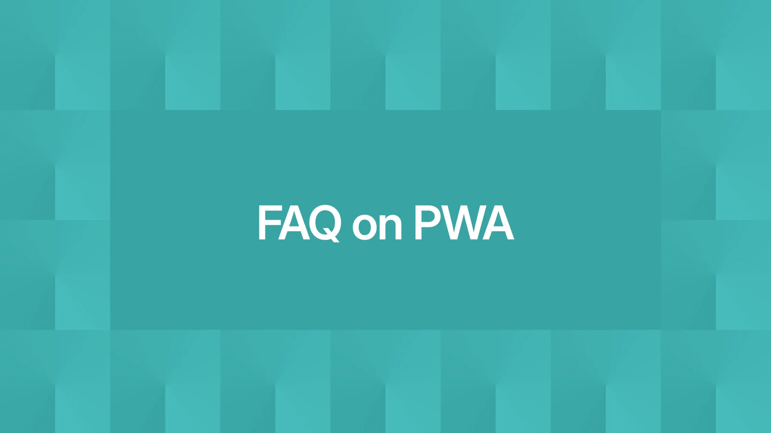 FAQ on Pecunia web app (PWA) 