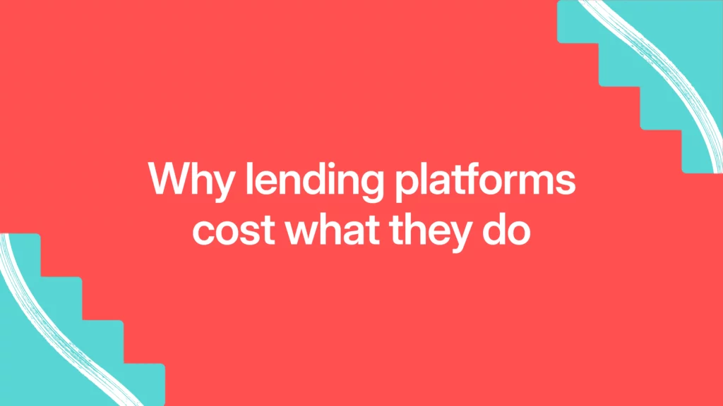 Why lending platforms cost what they do 
