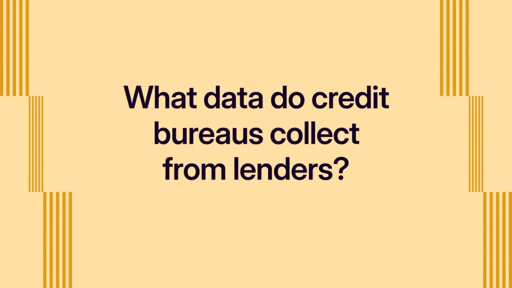 What data do credit bureaus collect from lenders?