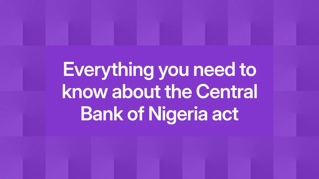 Everything you need to know about the Central Bank of Nigeria act
