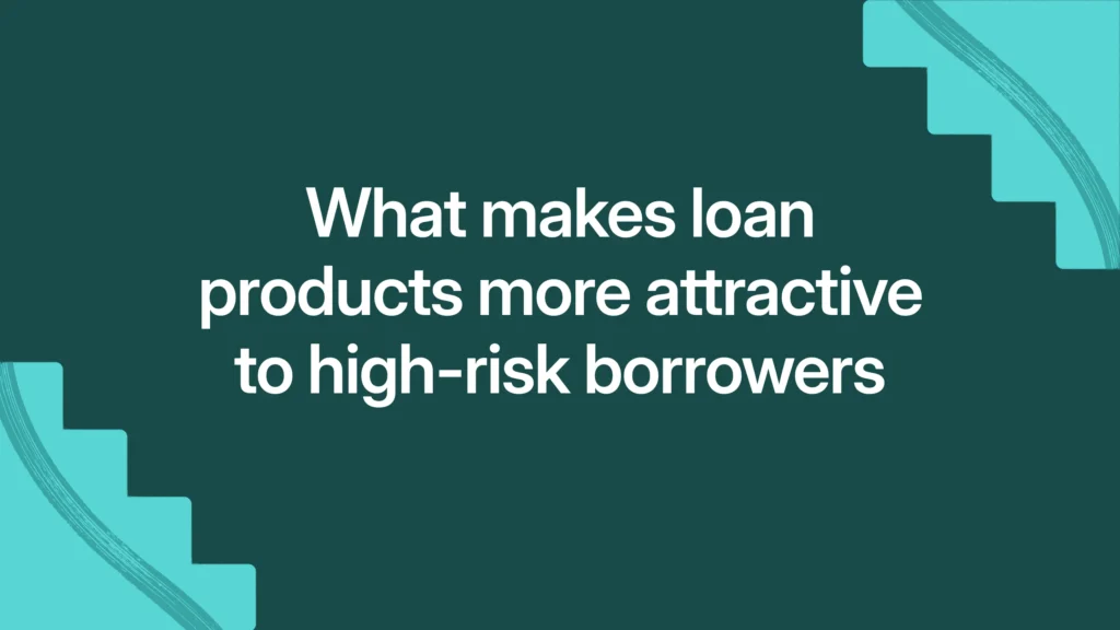 What makes loan products more attractive to high-risk borrowers 