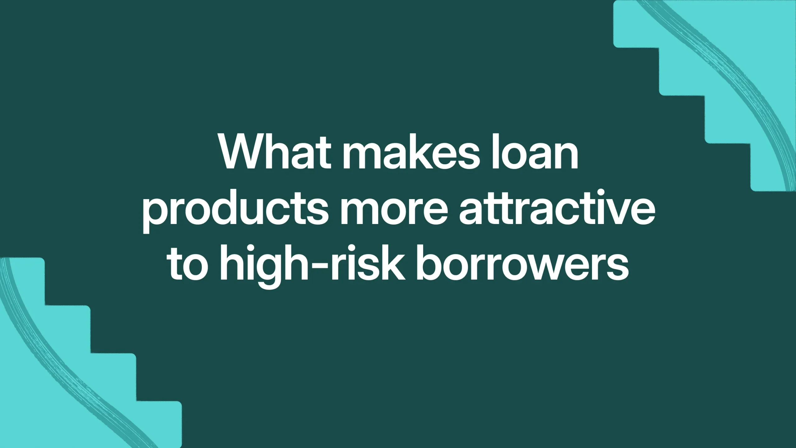 What makes loan products more attractive to high-risk borrowers 