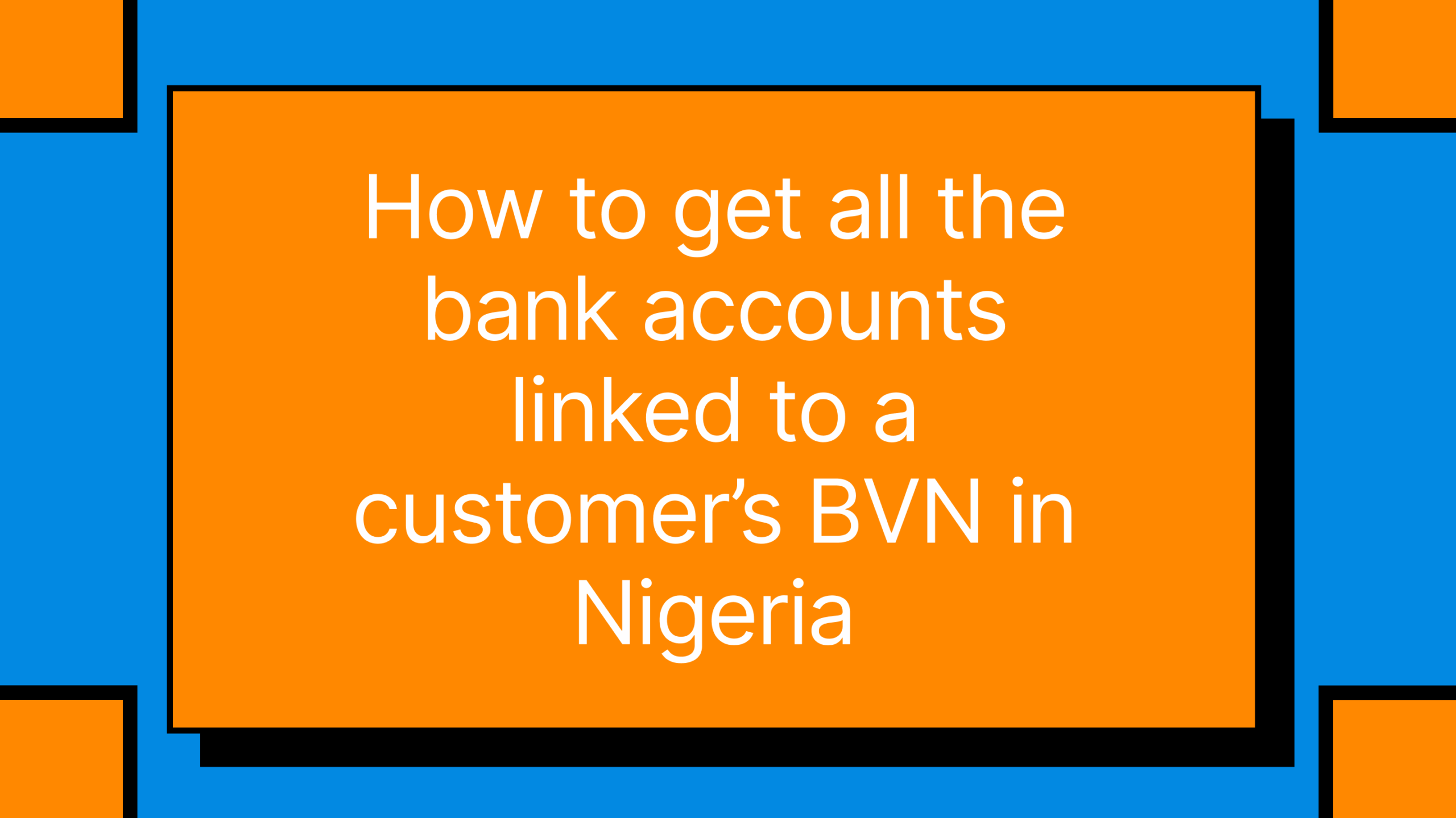 How to get all the bank accounts linked 