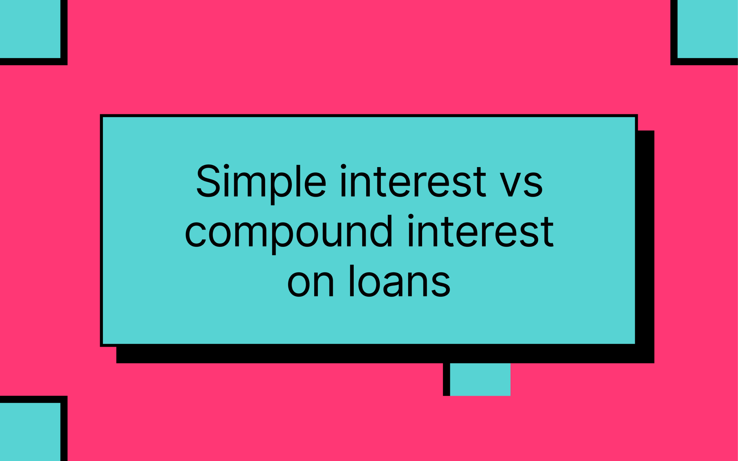 Simple interest vs compound interest on 